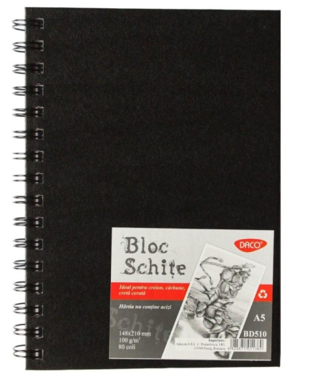 Bloc A5 schite 100g 80 file BD510 - Daco